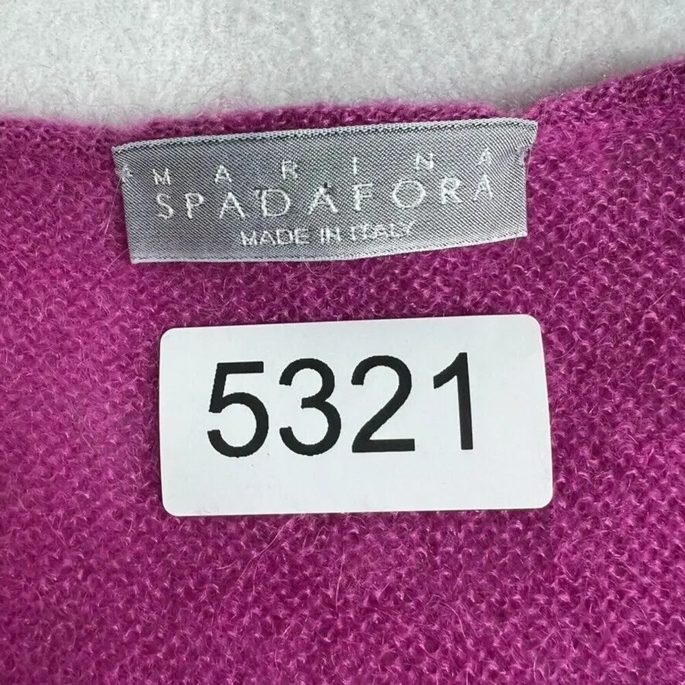 Marina Spadafora Cardigan Sweater Women Small Medium Pink Wool and Mohair Blend